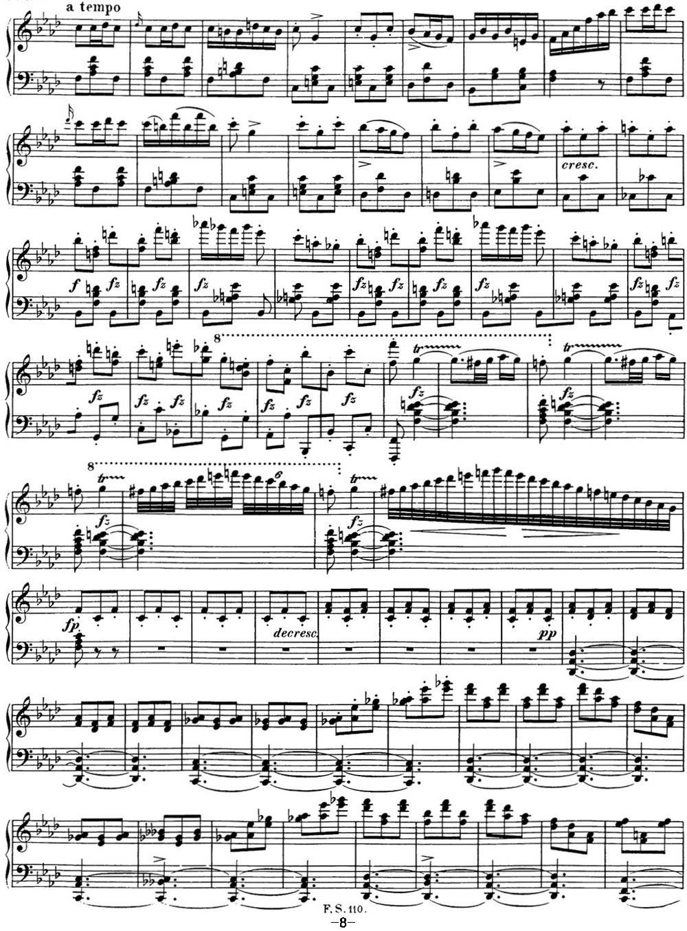舒伯特降f小调即兴曲D.935，Op.142（NO.4）钢琴曲谱（图8）