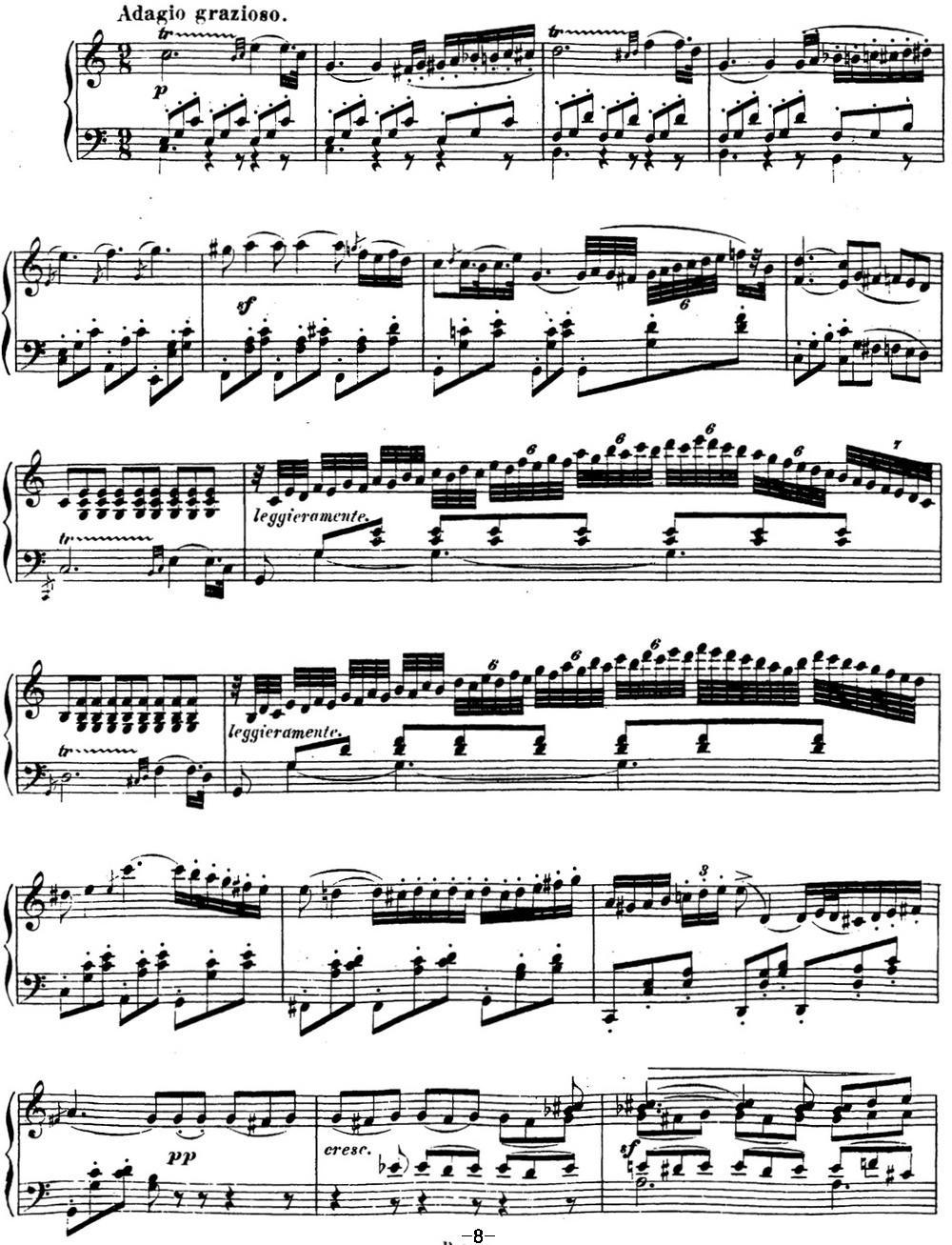 贝多芬钢琴奏鸣曲16 G大调 Op.31 No.1 G major钢琴曲谱（图8）