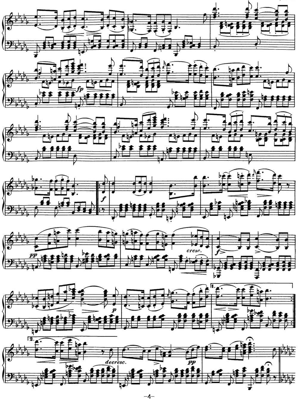 舒伯特降B大调即兴曲D.935，Op.142（NO.3）钢琴曲谱（图4）