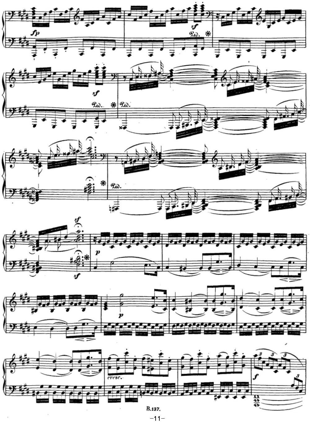 贝多芬钢琴奏鸣曲14 月光 升c小调 Op.27 No.2 C-sharp minor钢琴曲谱（图11）