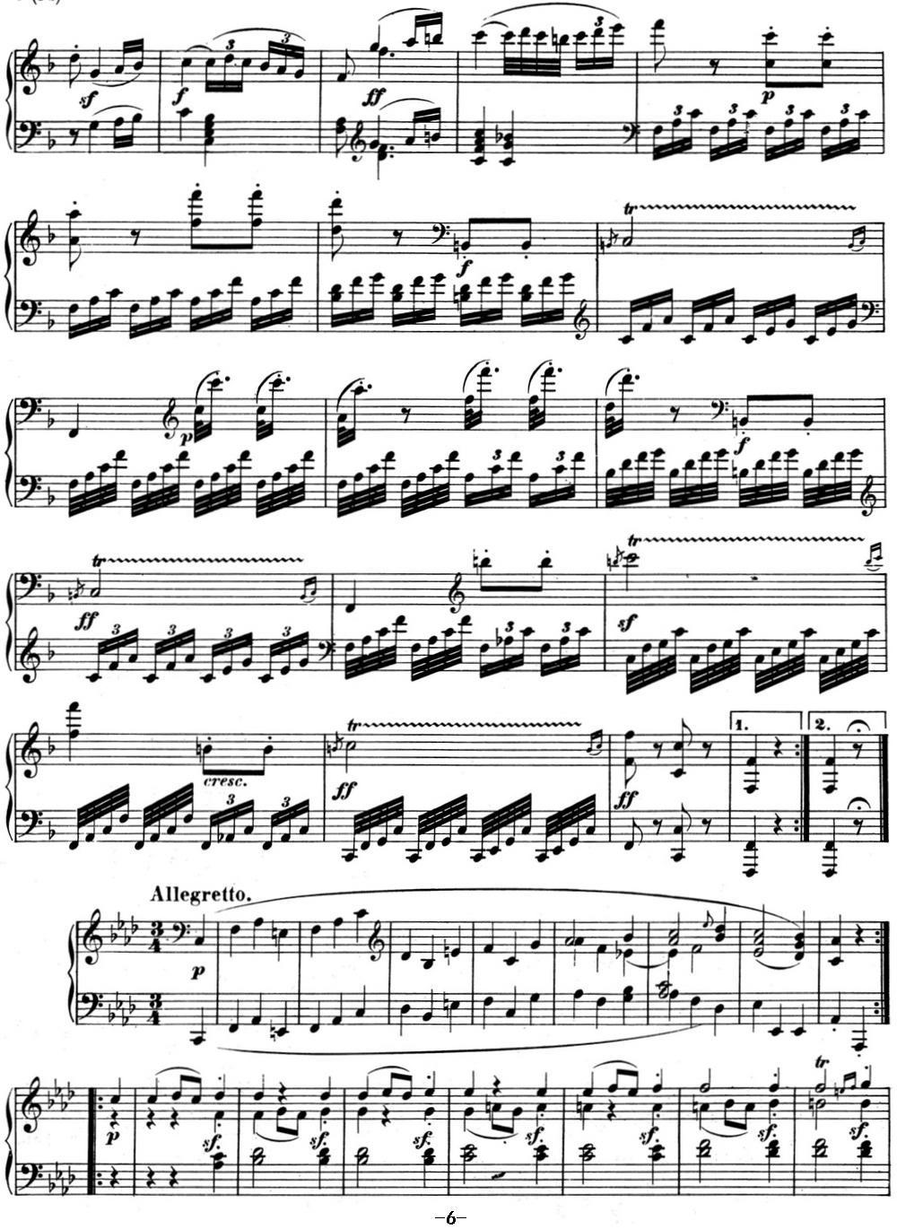 贝多芬钢琴奏鸣曲06 F大调 Op.10 No.2 F major钢琴曲谱（图6）