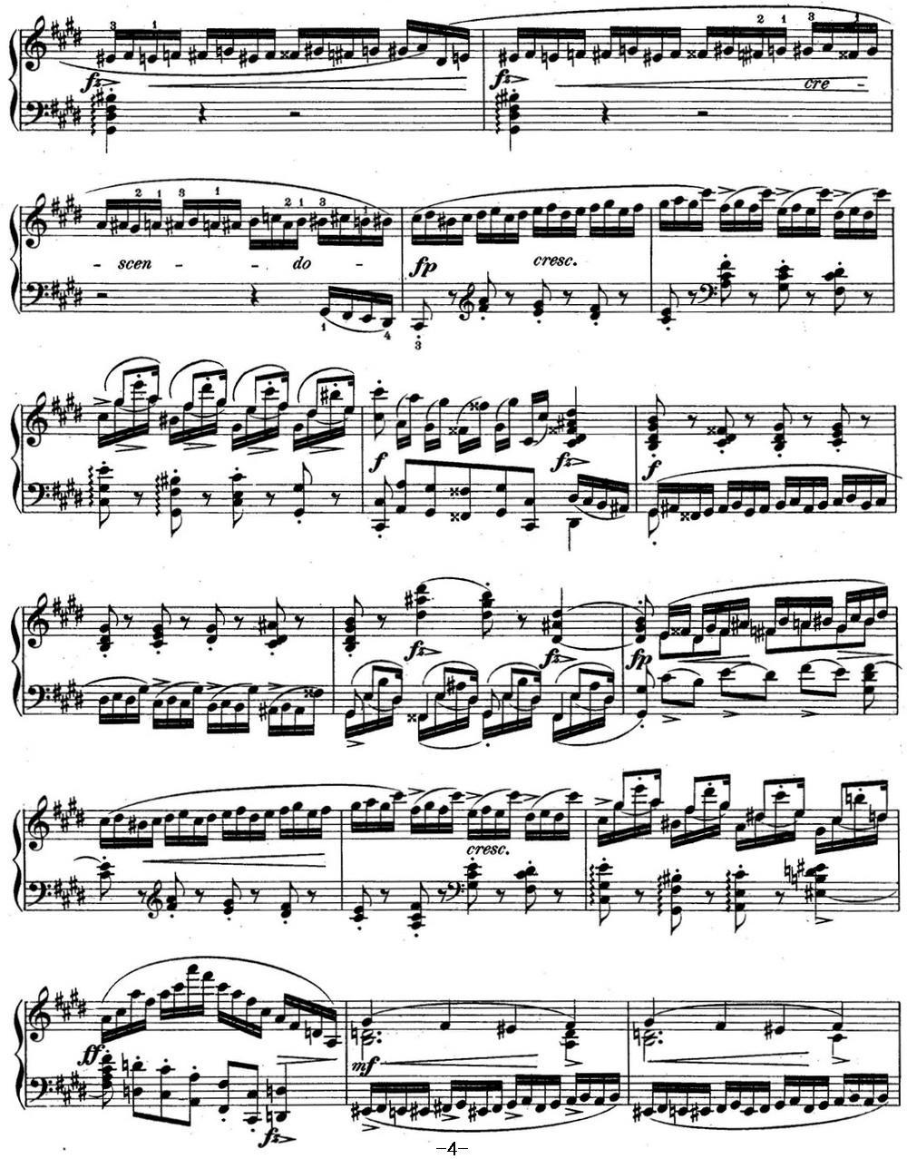 肖邦练习曲4 Op.10 No.4 激流 升c小调 C minor Torrent钢琴曲谱（图4）