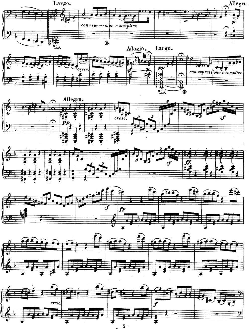 贝多芬钢琴奏鸣曲17 暴风雨 d小调 Op.31 No.2 D minor钢琴曲谱（图5）