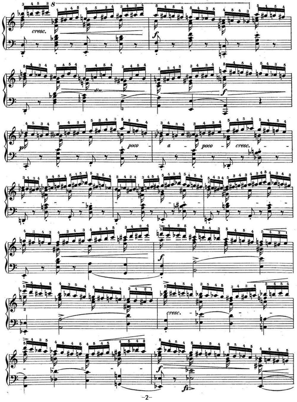 肖邦练习曲2 Op.10 No.2 a小调 A minor钢琴曲谱（图2）
