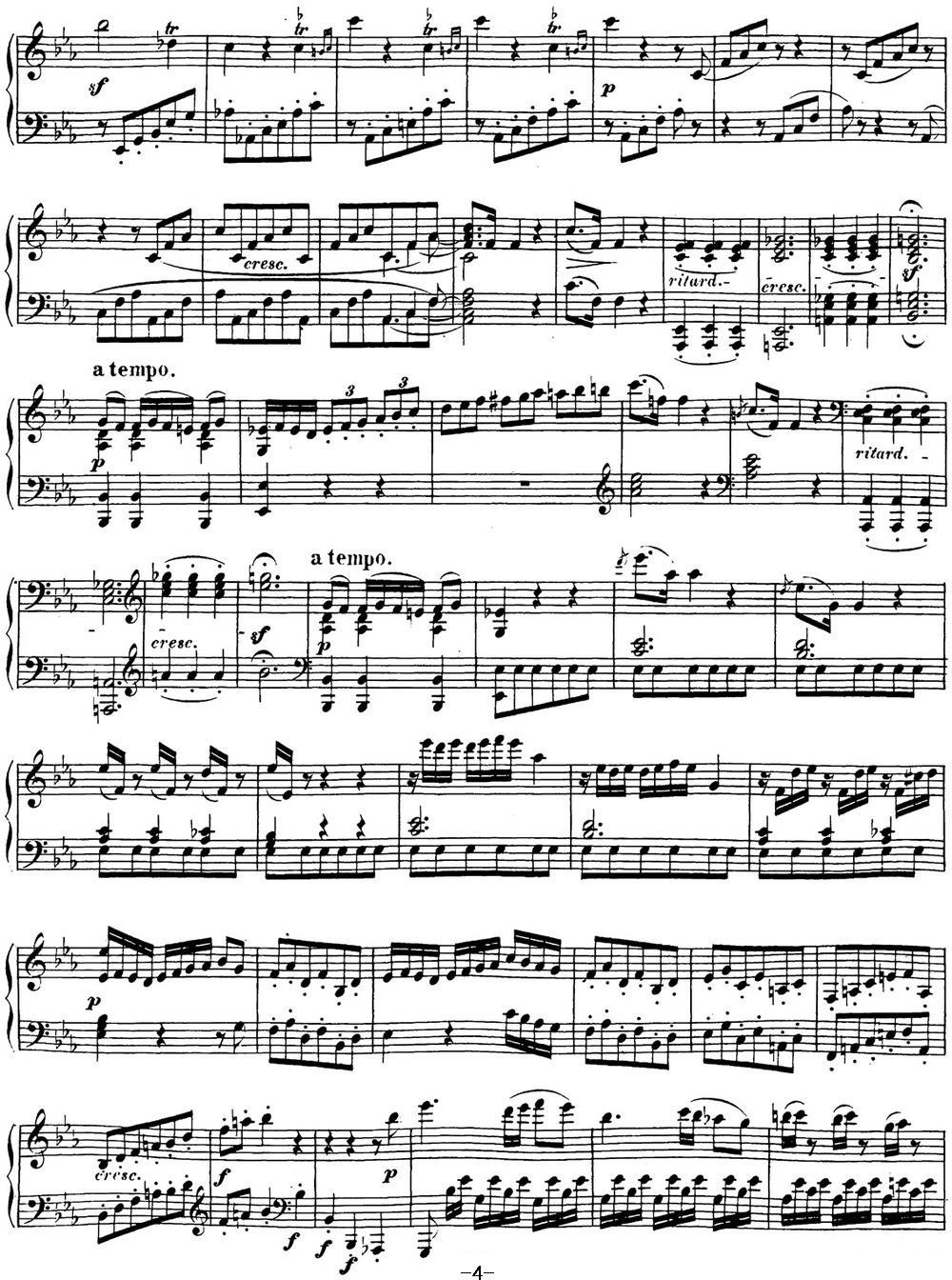 贝多芬钢琴奏鸣曲18 狩猎 降E大调 Op.31 No.3 E-flat major钢琴曲谱（图4）