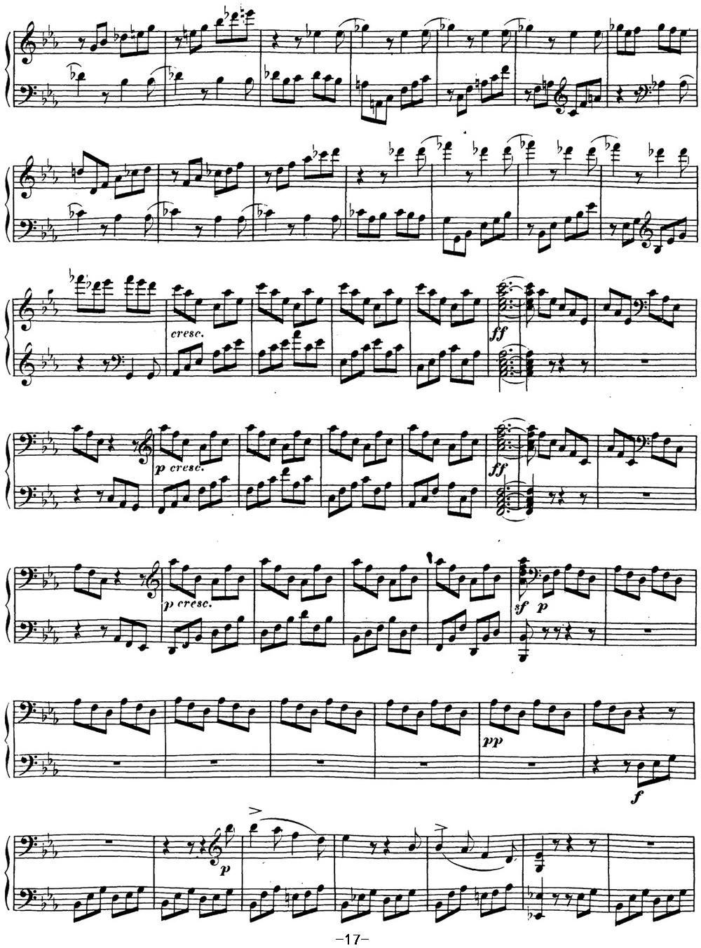 贝多芬钢琴奏鸣曲18 狩猎 降E大调 Op.31 No.3 E-flat major钢琴曲谱（图17）