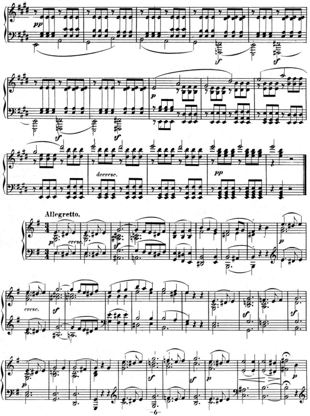 贝多芬钢琴奏鸣曲09 E大调 Op.14 No.1 E major钢琴曲谱（图6）