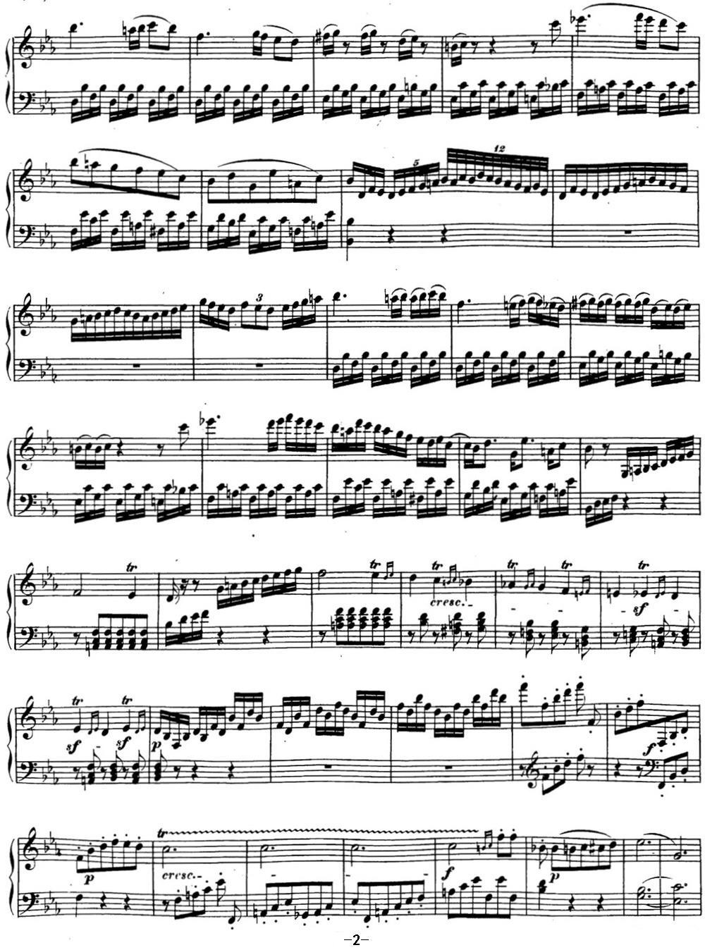 贝多芬钢琴奏鸣曲18 狩猎 降E大调 Op.31 No.3 E-flat major钢琴曲谱（图2）