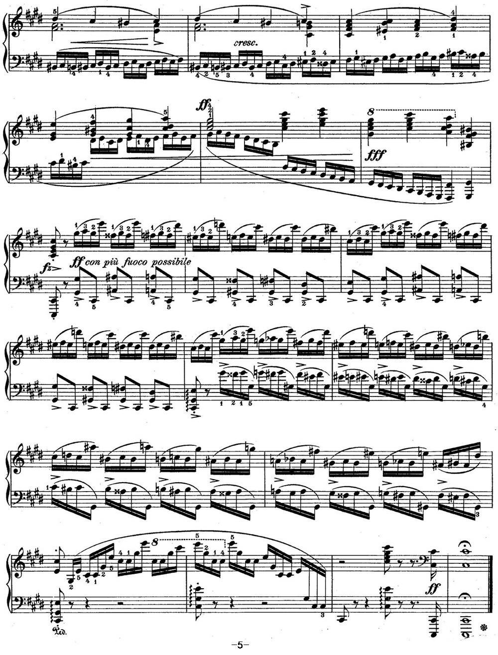 肖邦练习曲4 Op.10 No.4 激流 升c小调 C minor Torrent钢琴曲谱（图5）