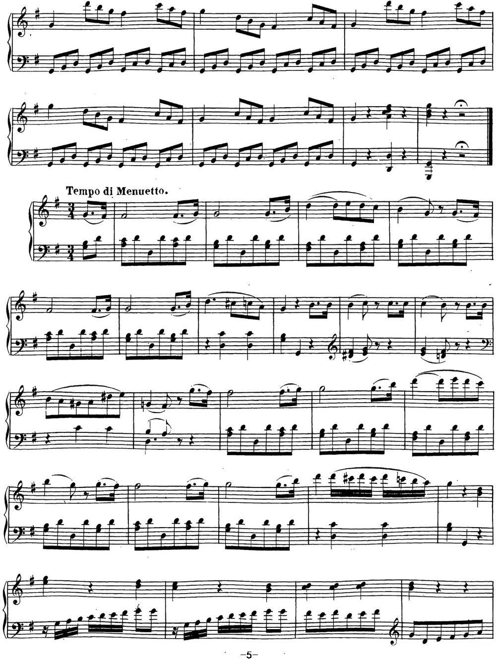 贝多芬钢琴奏鸣曲20 G大调 Op.49 No.2 G major钢琴曲谱（图5）