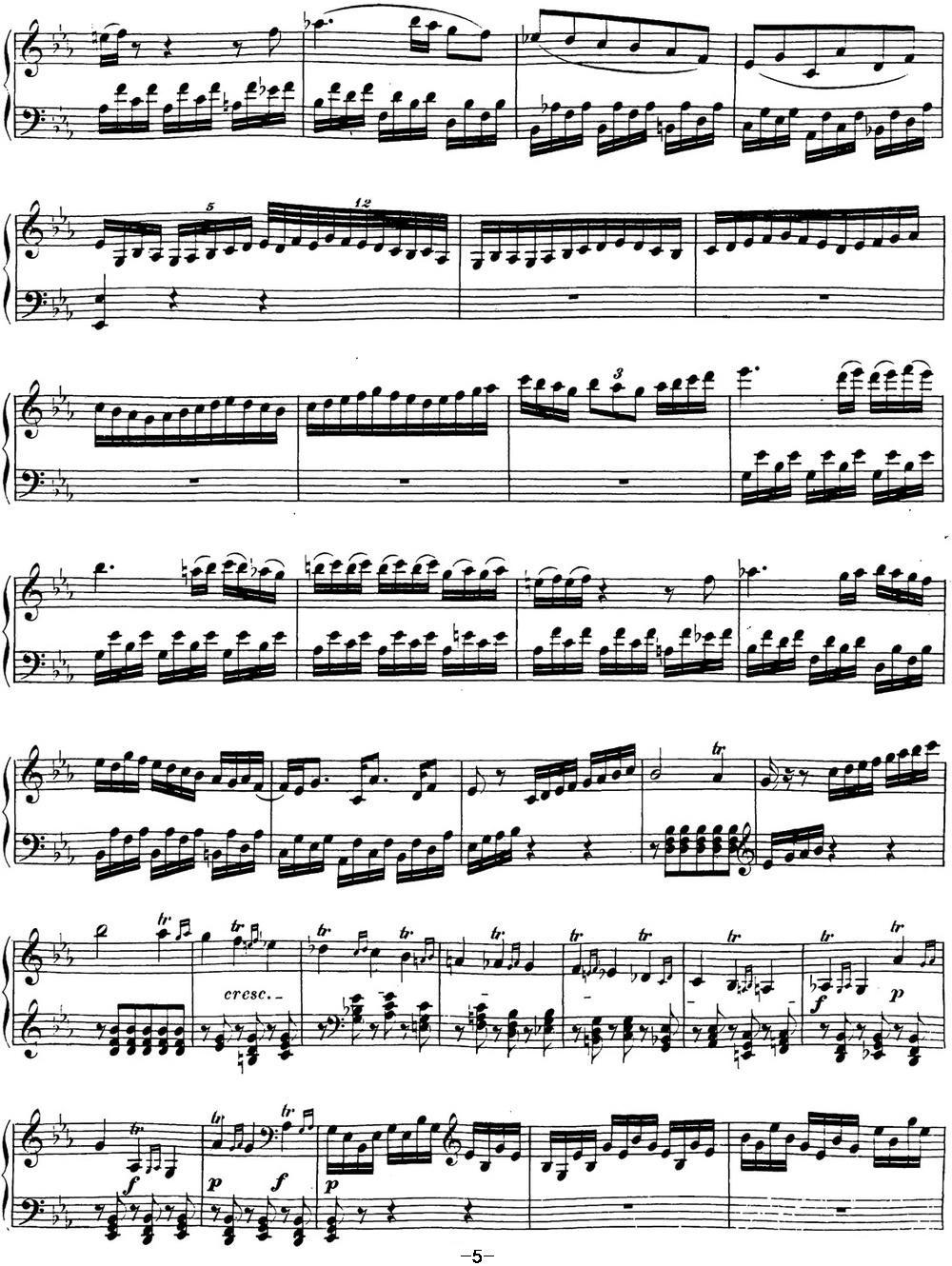 贝多芬钢琴奏鸣曲18 狩猎 降E大调 Op.31 No.3 E-flat major钢琴曲谱（图5）