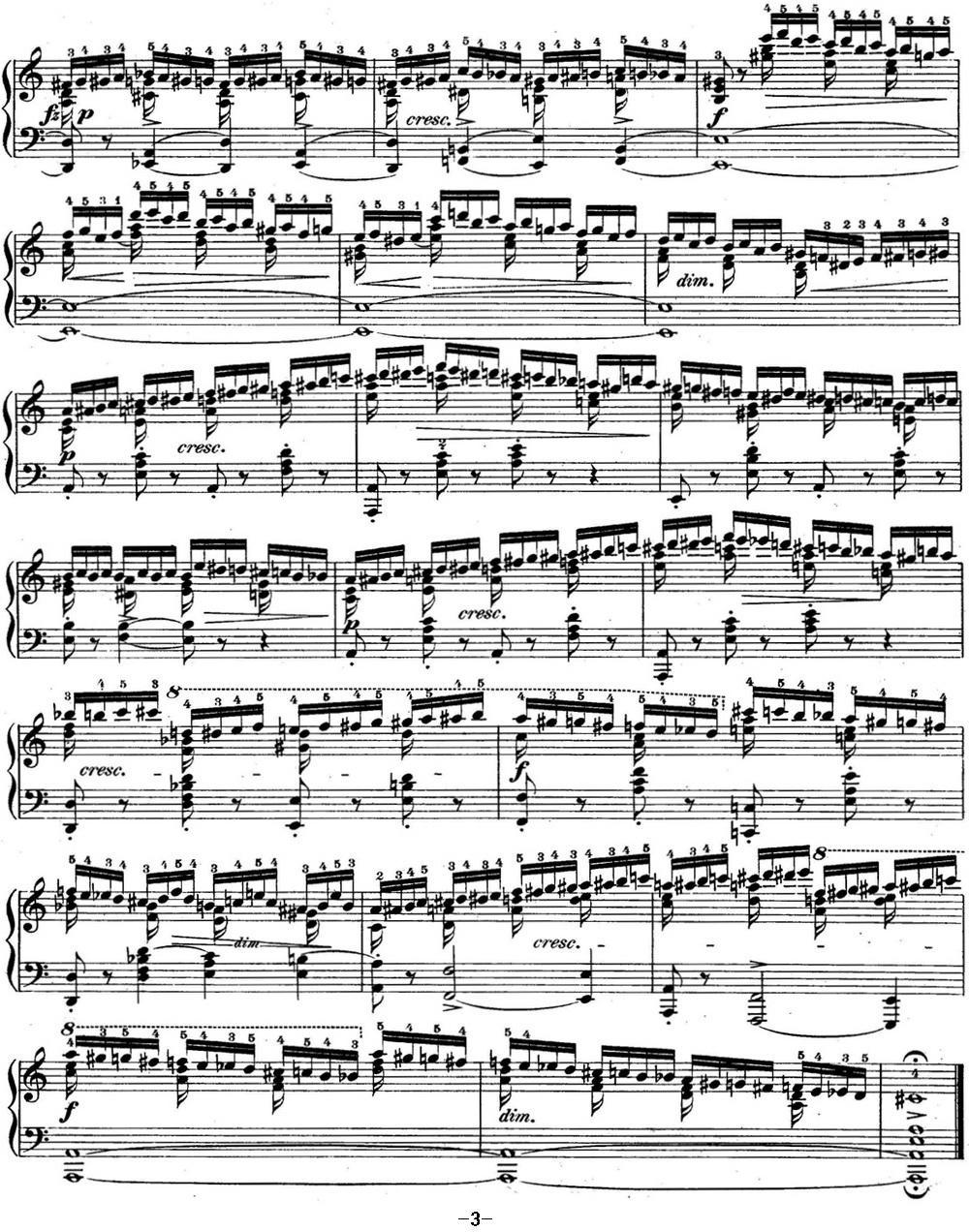 肖邦练习曲2 Op.10 No.2 a小调 A minor钢琴曲谱（图3）