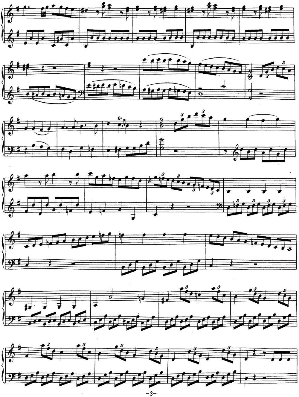 贝多芬钢琴奏鸣曲20 G大调 Op.49 No.2 G major钢琴曲谱（图3）