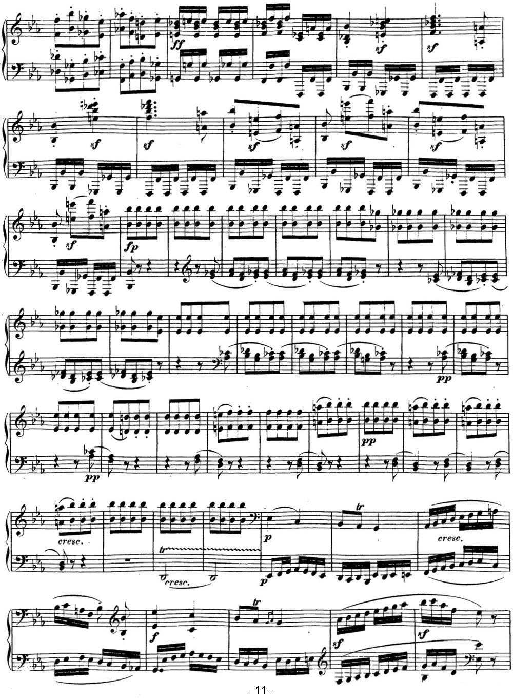 贝多芬钢琴奏鸣曲13 幻想奏鸣曲 降E大调 Op.27 No.1 E-flat major钢琴曲谱（图11）