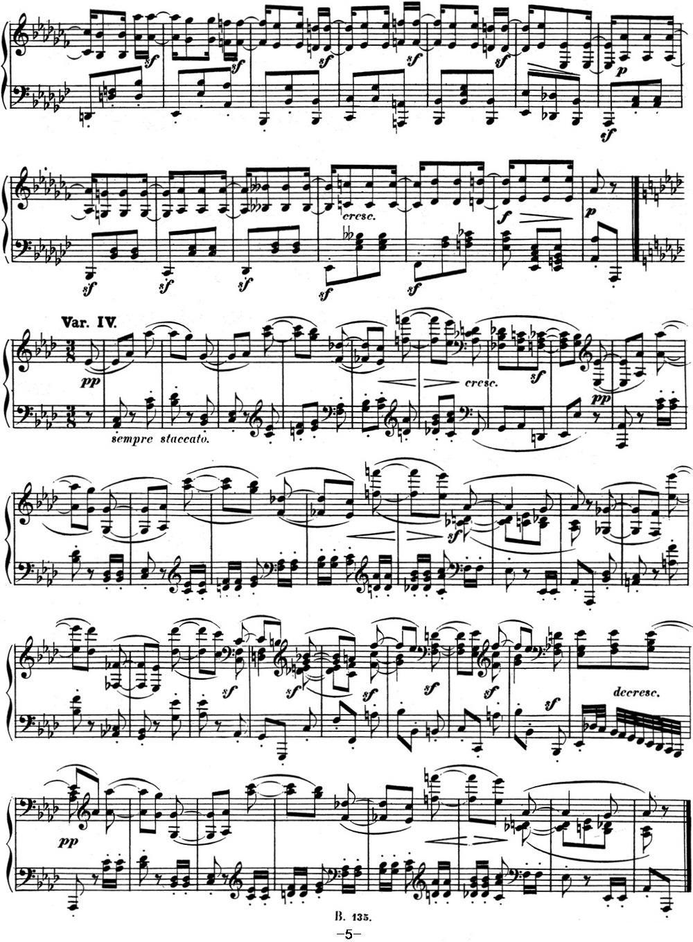 贝多芬钢琴奏鸣曲12 葬礼进行曲 降A大调 Op.26 A-flat major钢琴曲谱（图5）