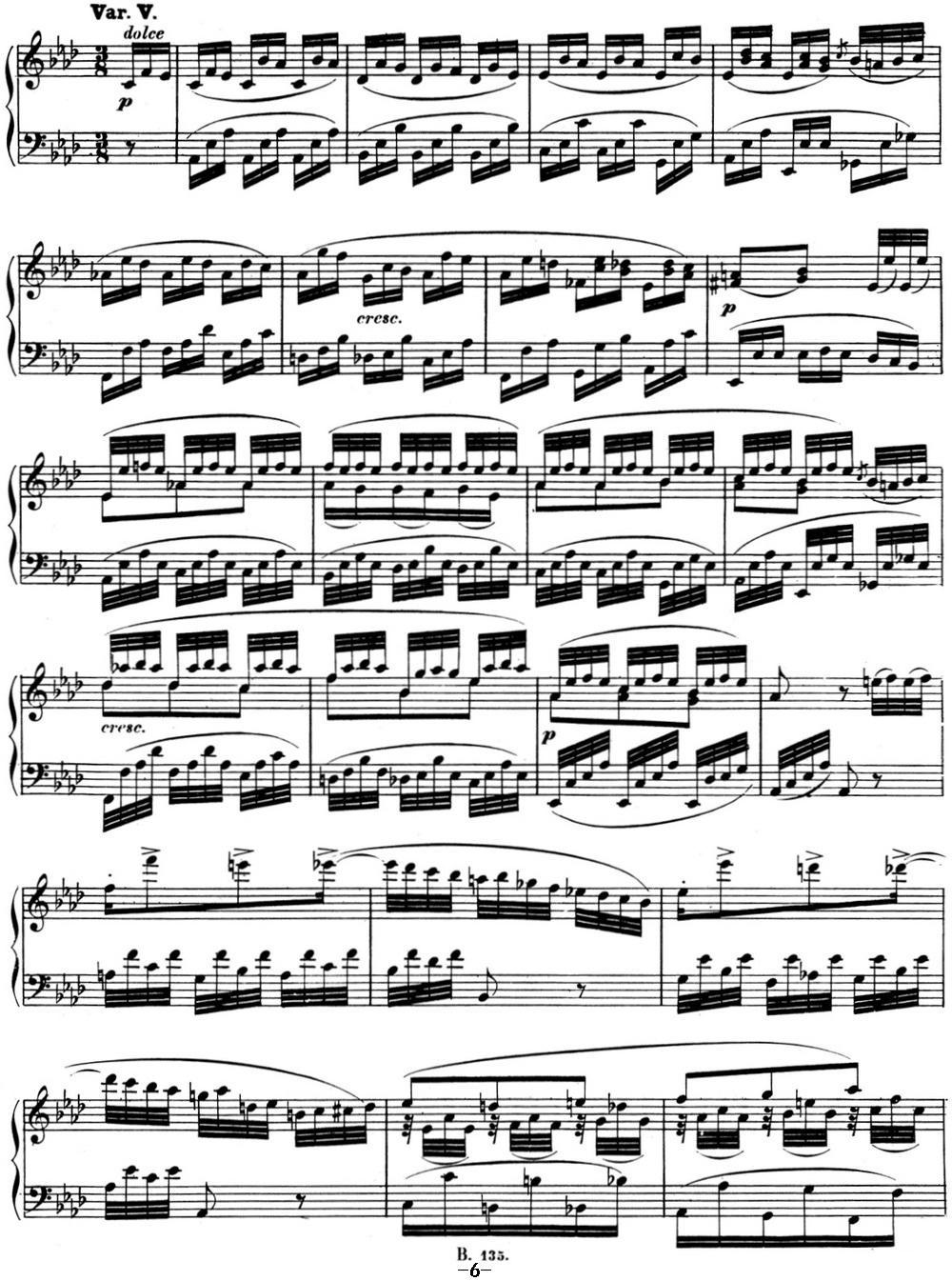 贝多芬钢琴奏鸣曲12 葬礼进行曲 降A大调 Op.26 A-flat major钢琴曲谱（图6）