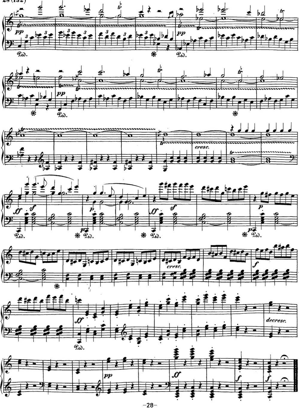贝多芬钢琴奏鸣曲21 黎明（华尔斯坦） C大调 Op.53 C major钢琴曲谱（图28）