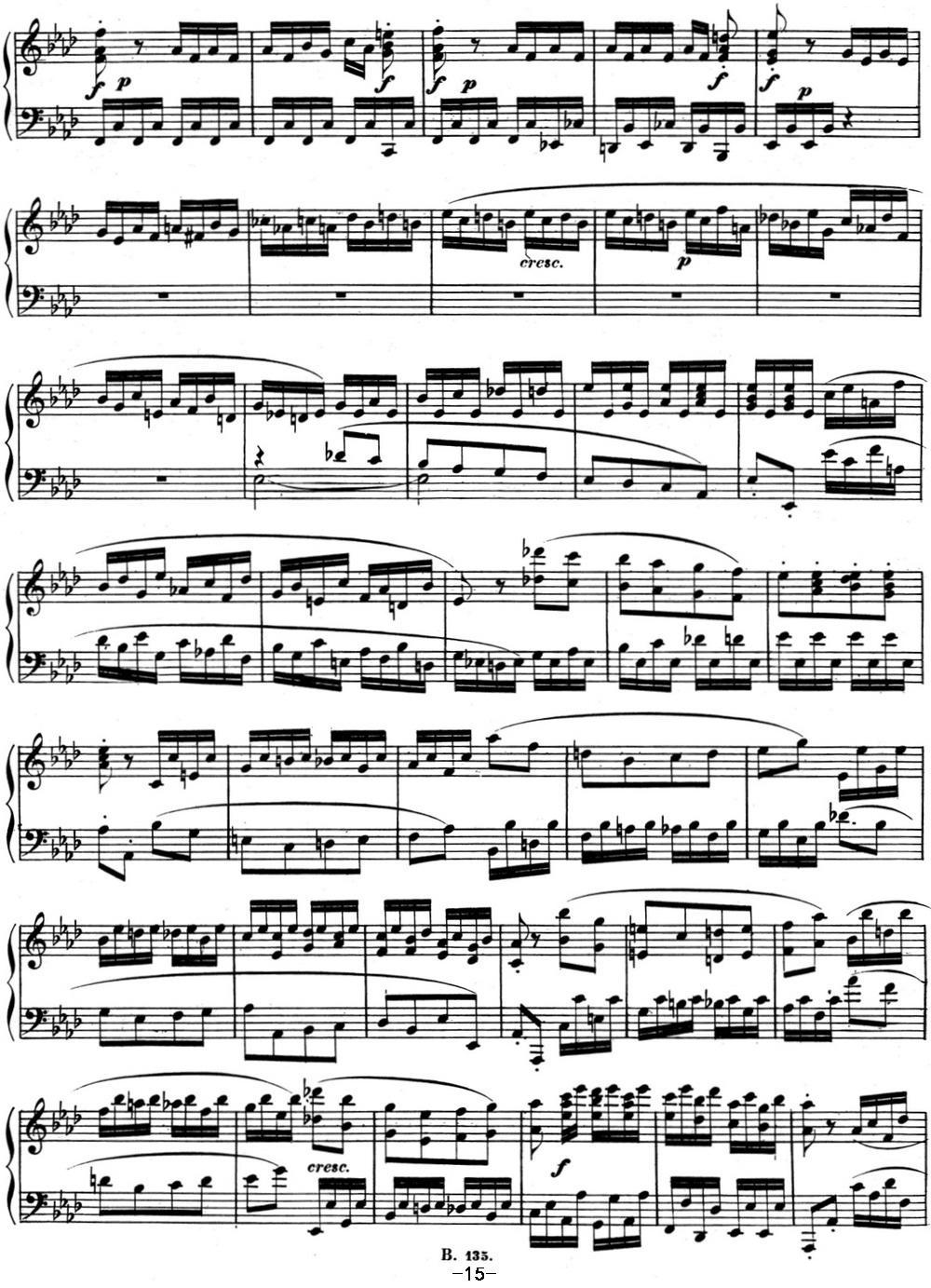 贝多芬钢琴奏鸣曲12 葬礼进行曲 降A大调 Op.26 A-flat major钢琴曲谱（图15）