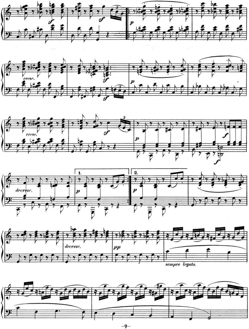 贝多芬钢琴奏鸣曲10 G大调 Op.14 No.2 G major钢琴曲谱（图9）