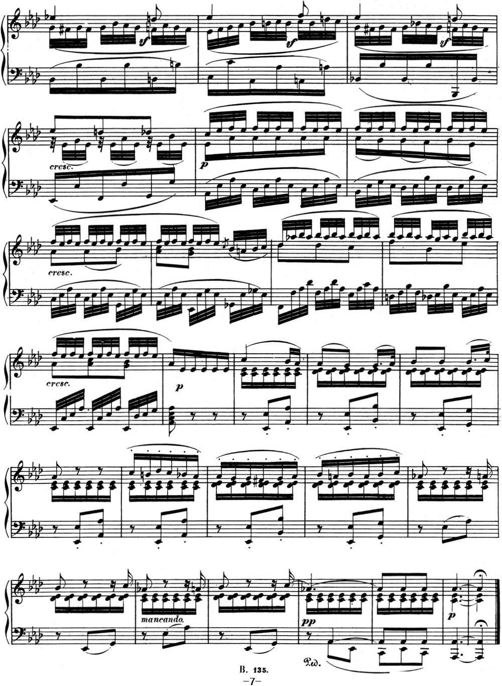 贝多芬钢琴奏鸣曲12 葬礼进行曲 降A大调 Op.26 A-flat major钢琴曲谱（图7）