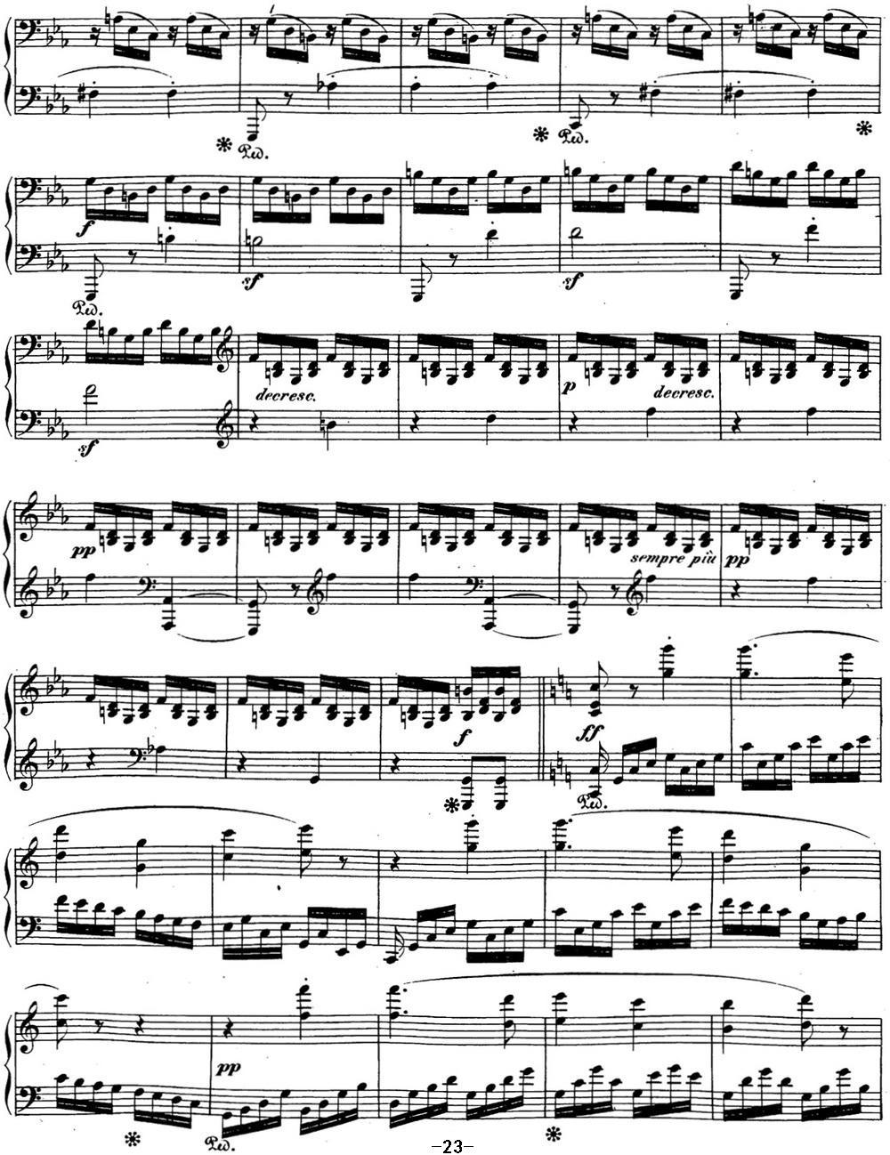 贝多芬钢琴奏鸣曲21 黎明（华尔斯坦） C大调 Op.53 C major钢琴曲谱（图23）