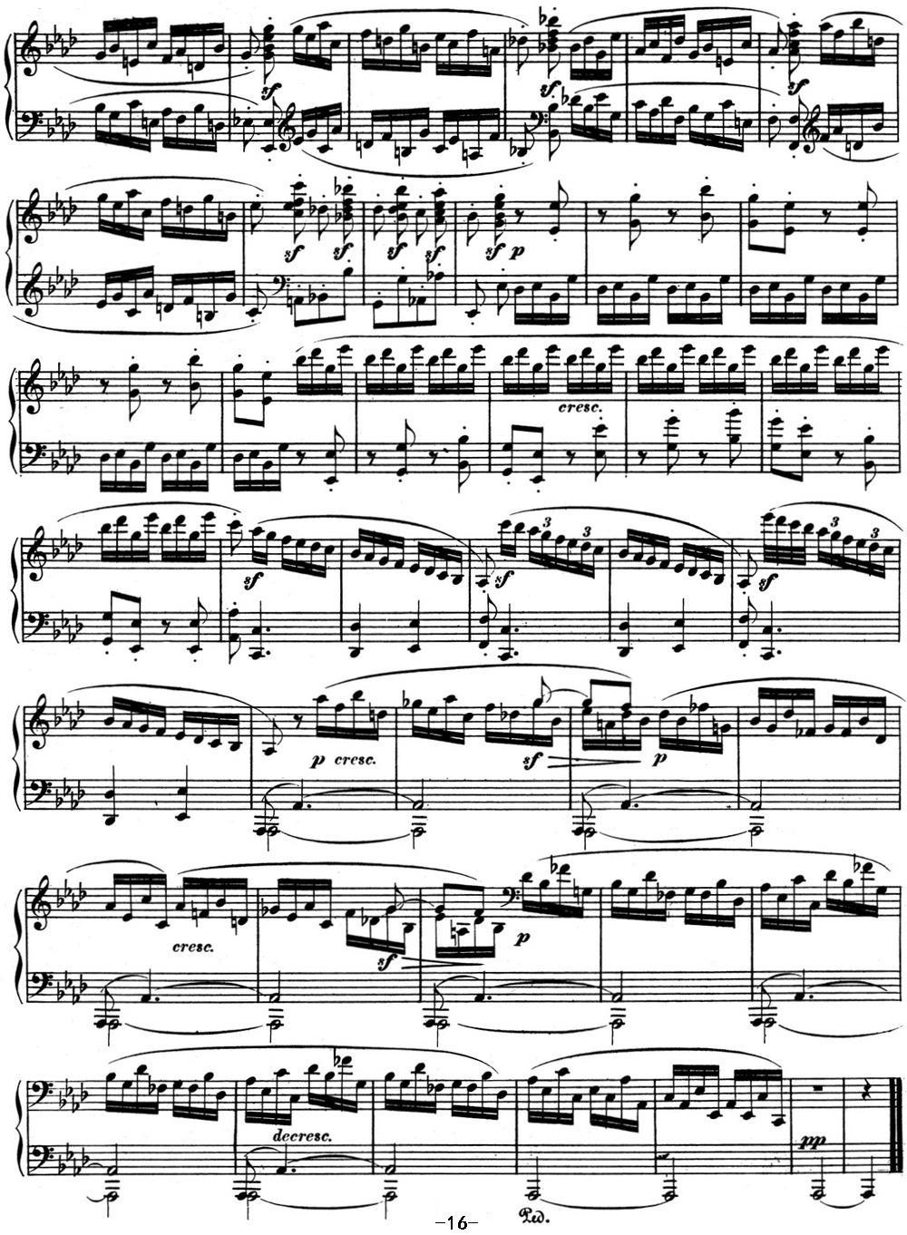 贝多芬钢琴奏鸣曲12 葬礼进行曲 降A大调 Op.26 A-flat major钢琴曲谱（图16）