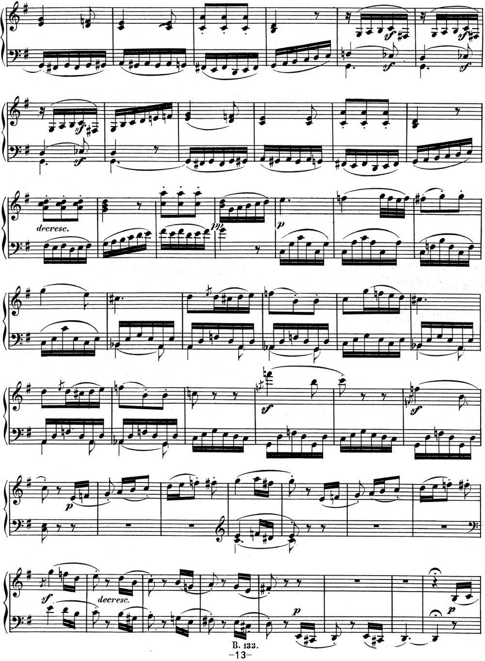 贝多芬钢琴奏鸣曲10 G大调 Op.14 No.2 G major钢琴曲谱（图13）
