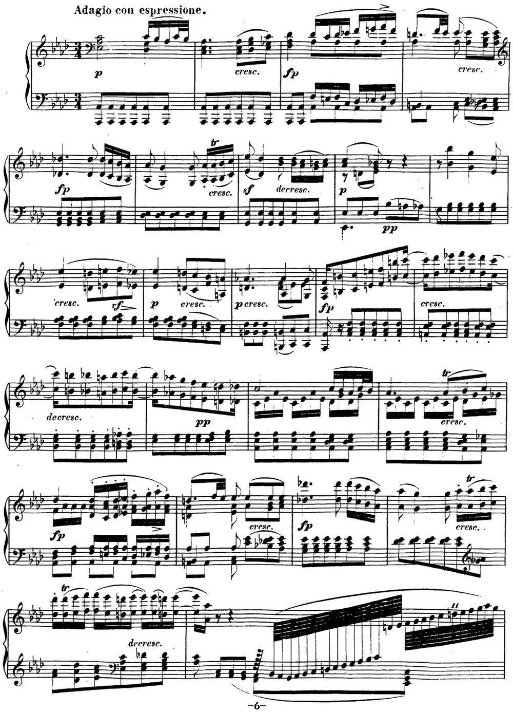 贝多芬钢琴奏鸣曲13 幻想奏鸣曲 降E大调 Op.27 No.1 E-flat major钢琴曲谱（图6）