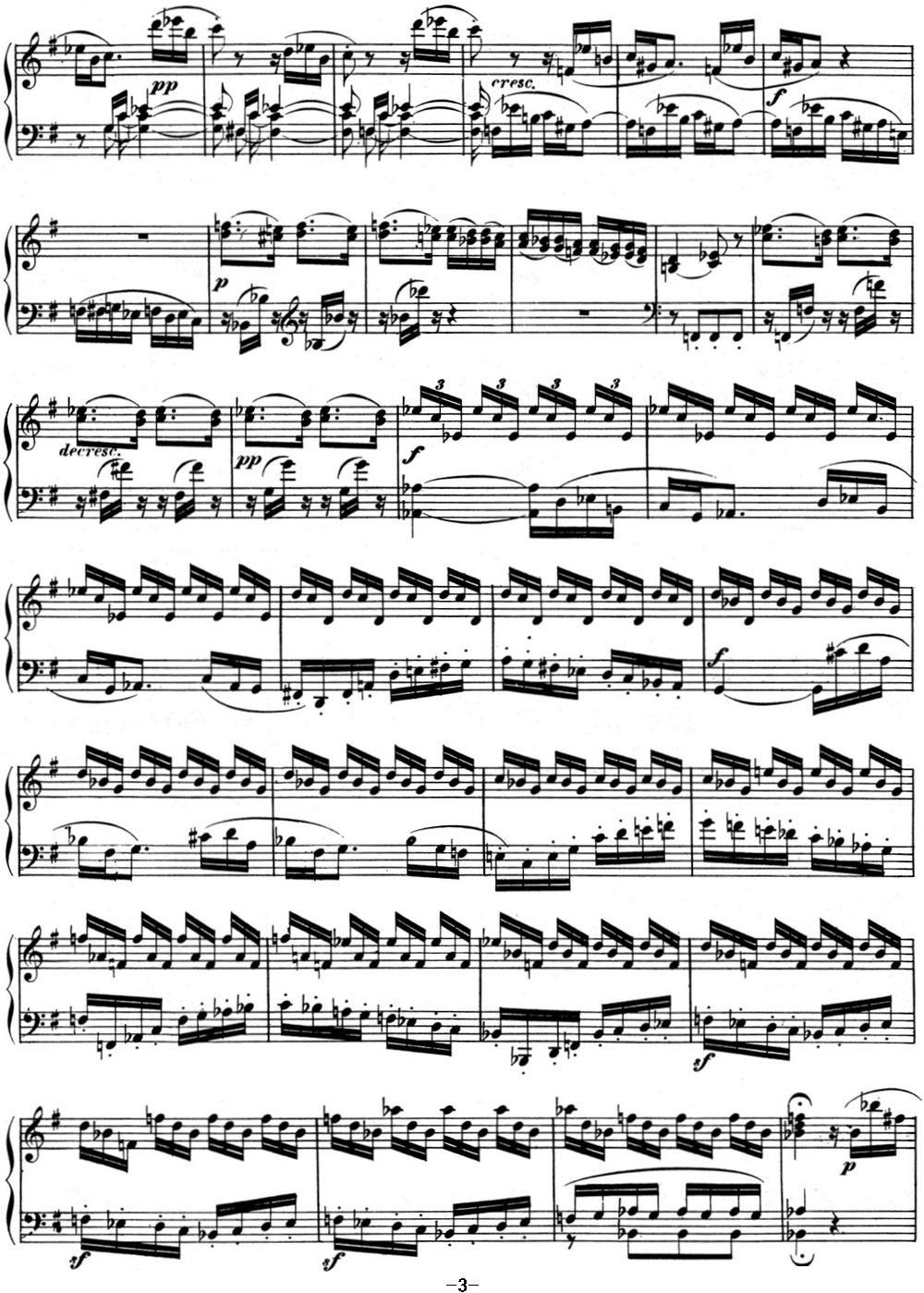 贝多芬钢琴奏鸣曲10 G大调 Op.14 No.2 G major钢琴曲谱（图3）