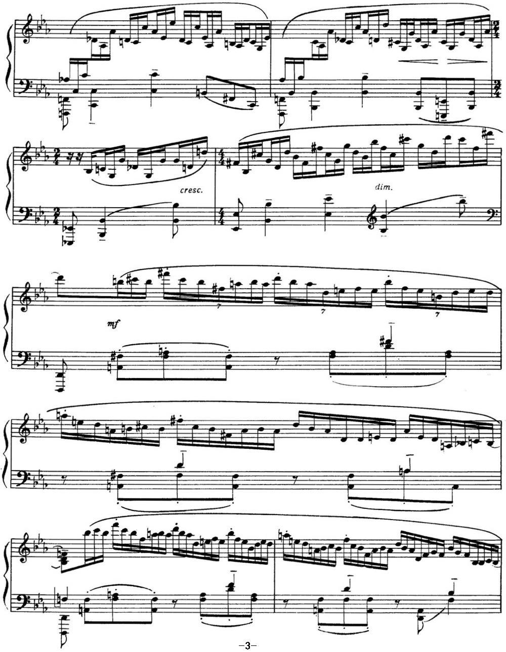 拉赫玛尼诺夫 音画练习曲9或10 Etudes tableaux Op.39 No.1钢琴曲谱（图3）