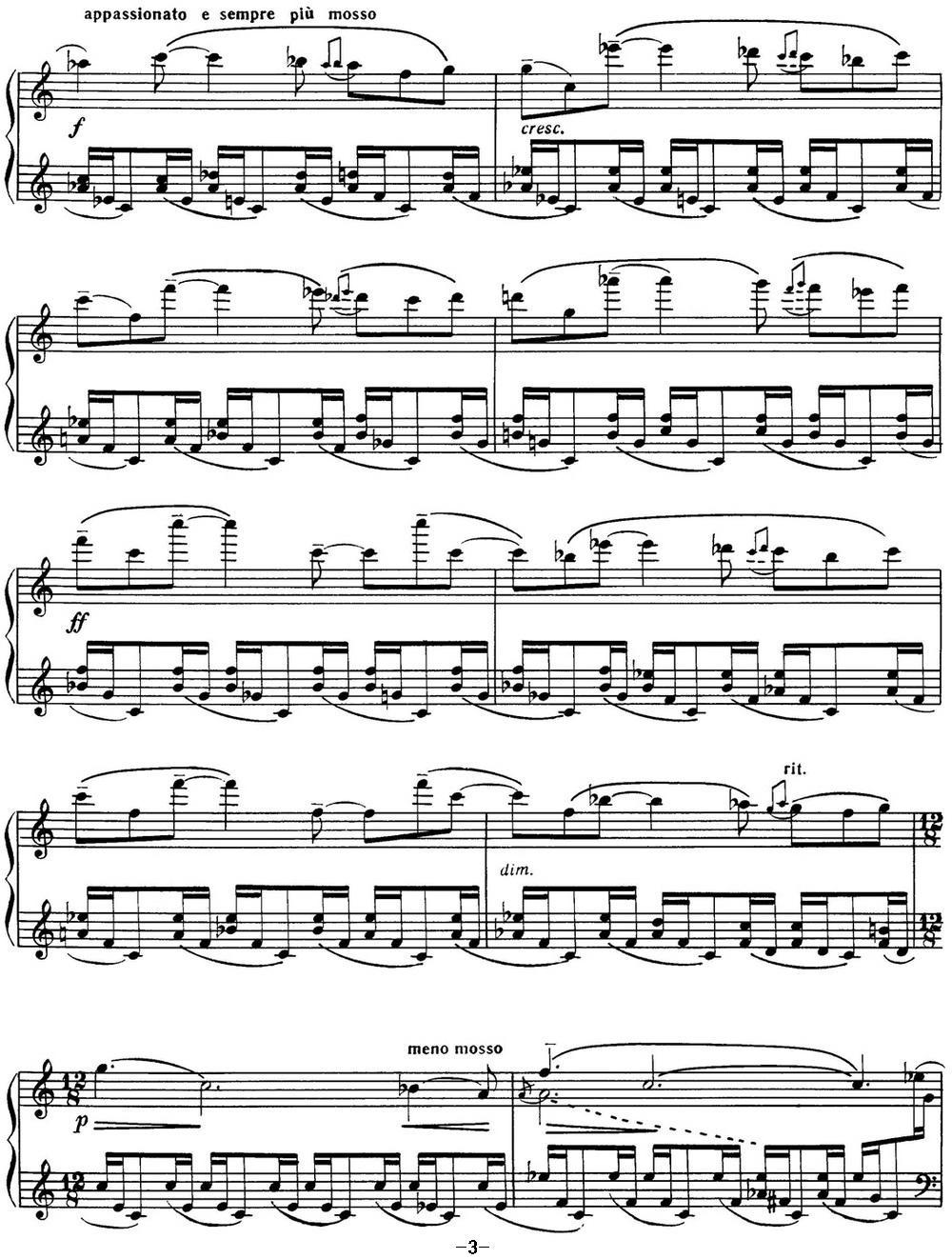 拉赫玛尼诺夫 音画练习曲2 Etudes tableaux Op.33 No.2钢琴曲谱（图3）