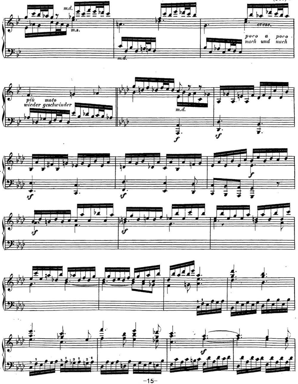 贝多芬钢琴奏鸣曲31 降A大调 Op.110 A-flat major钢琴曲谱（图15）