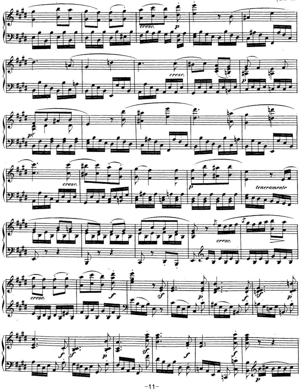 贝多芬钢琴奏鸣曲27 e小调 Op.90 E minor钢琴曲谱（图11）