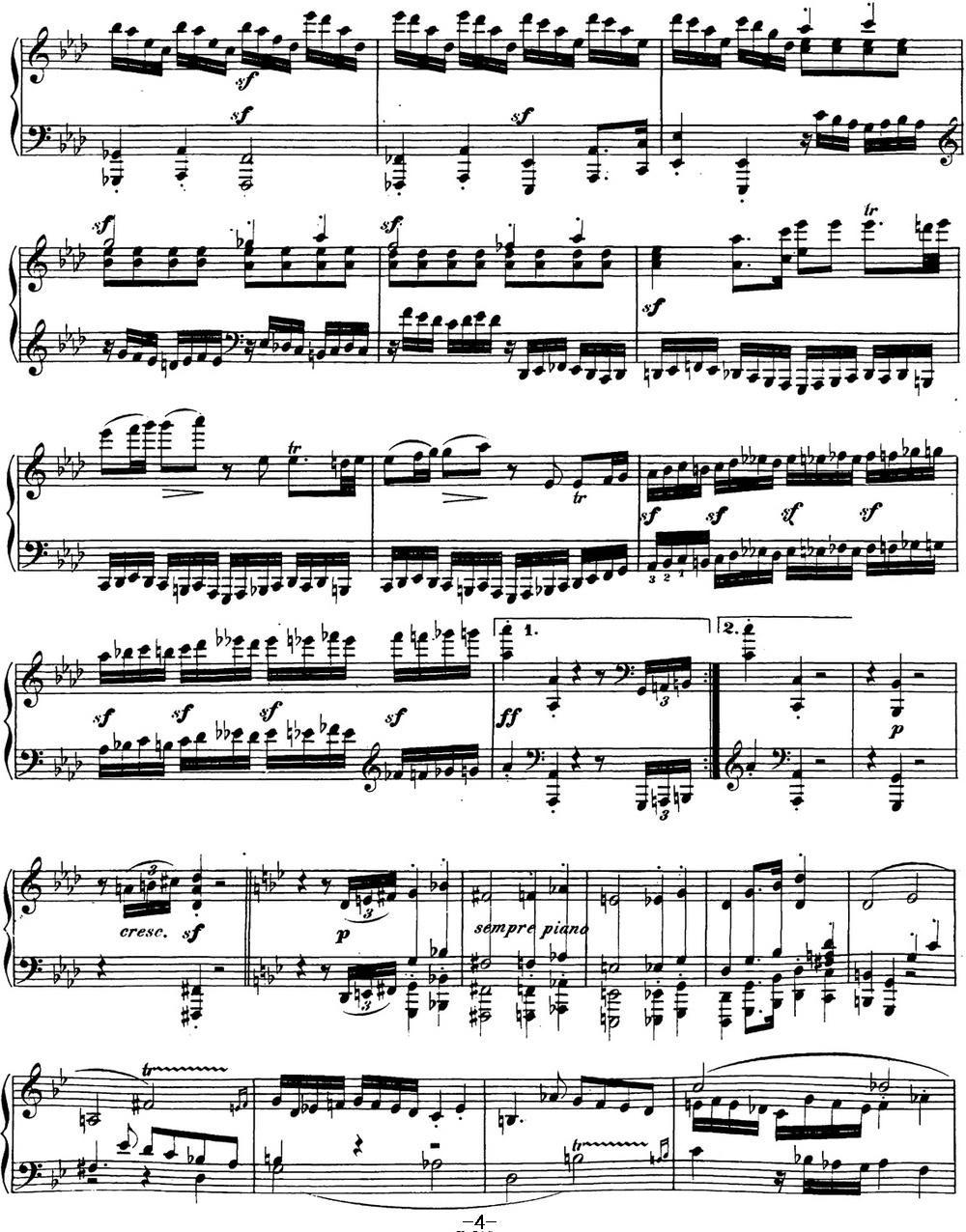 贝多芬钢琴奏鸣曲32 c小调 Op.111 C minor钢琴曲谱（图4）