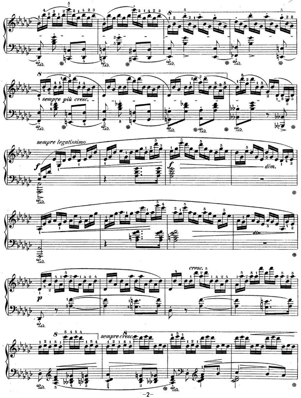 肖邦练习曲5 Op.10 No.5 黑键 降G大调 Gb major Black Key钢琴曲谱（图2）