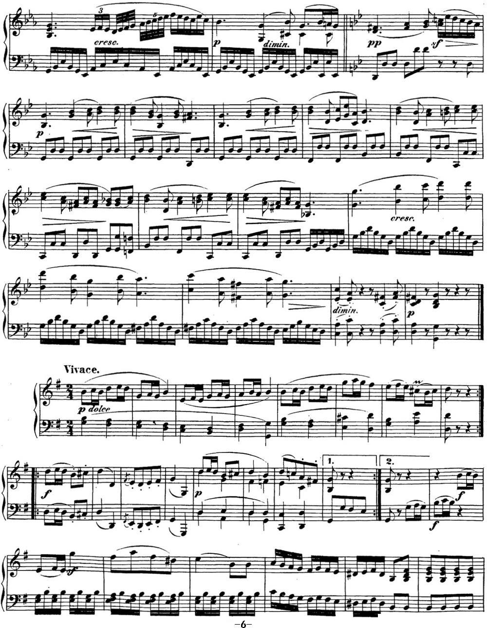 贝多芬钢琴奏鸣曲25 杜鹃 G大调 Op.79 G major钢琴曲谱（图6）