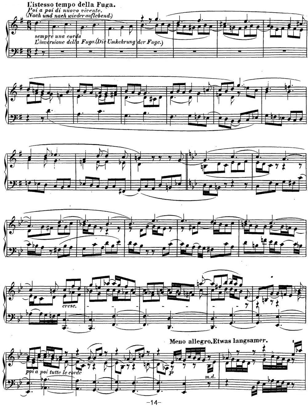 贝多芬钢琴奏鸣曲31 降A大调 Op.110 A-flat major钢琴曲谱（图14）