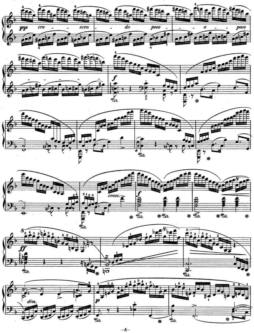 肖邦练习曲8 Op.10 No.8 F大调 F major钢琴曲谱（图4）