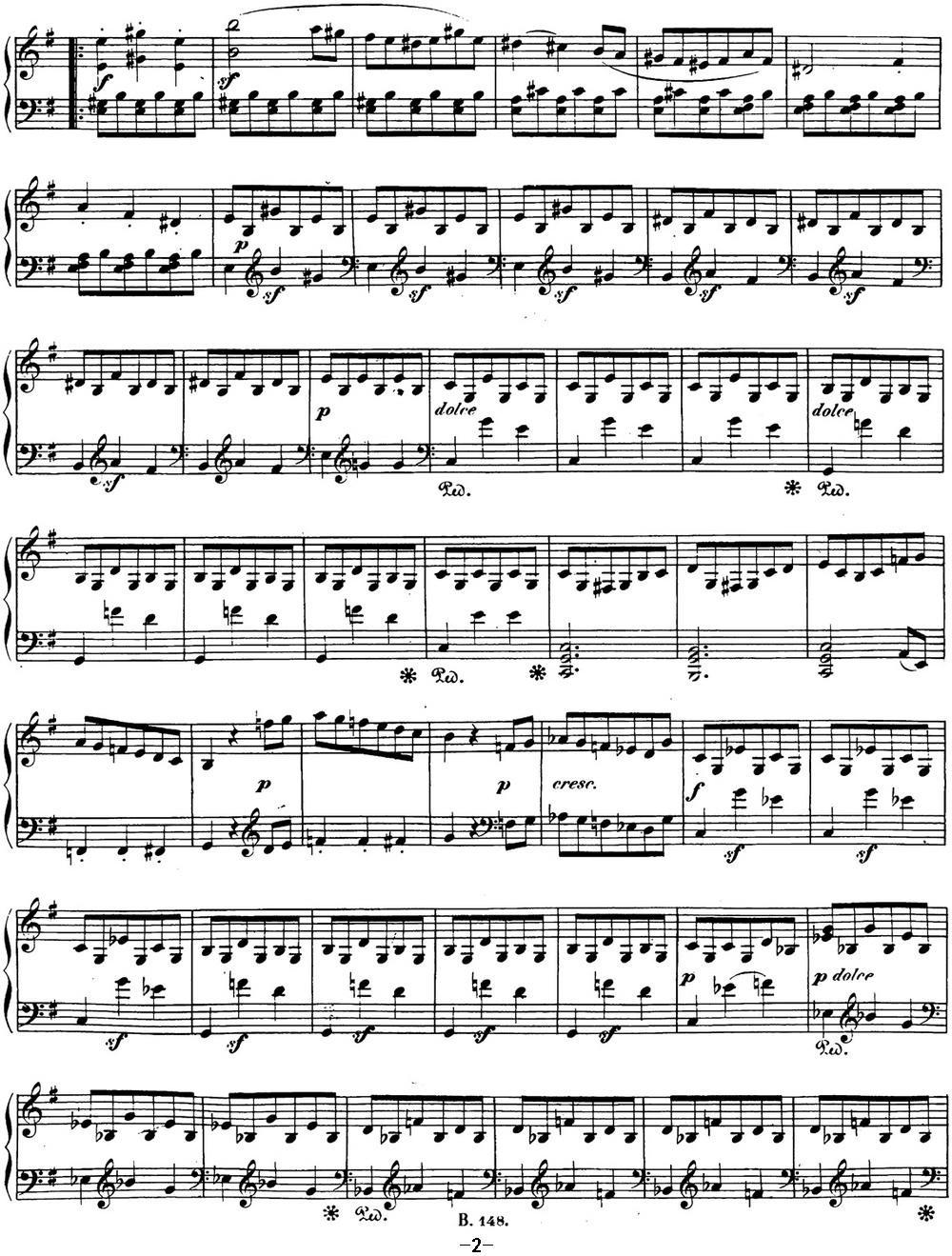 贝多芬钢琴奏鸣曲25 杜鹃 G大调 Op.79 G major钢琴曲谱（图2）