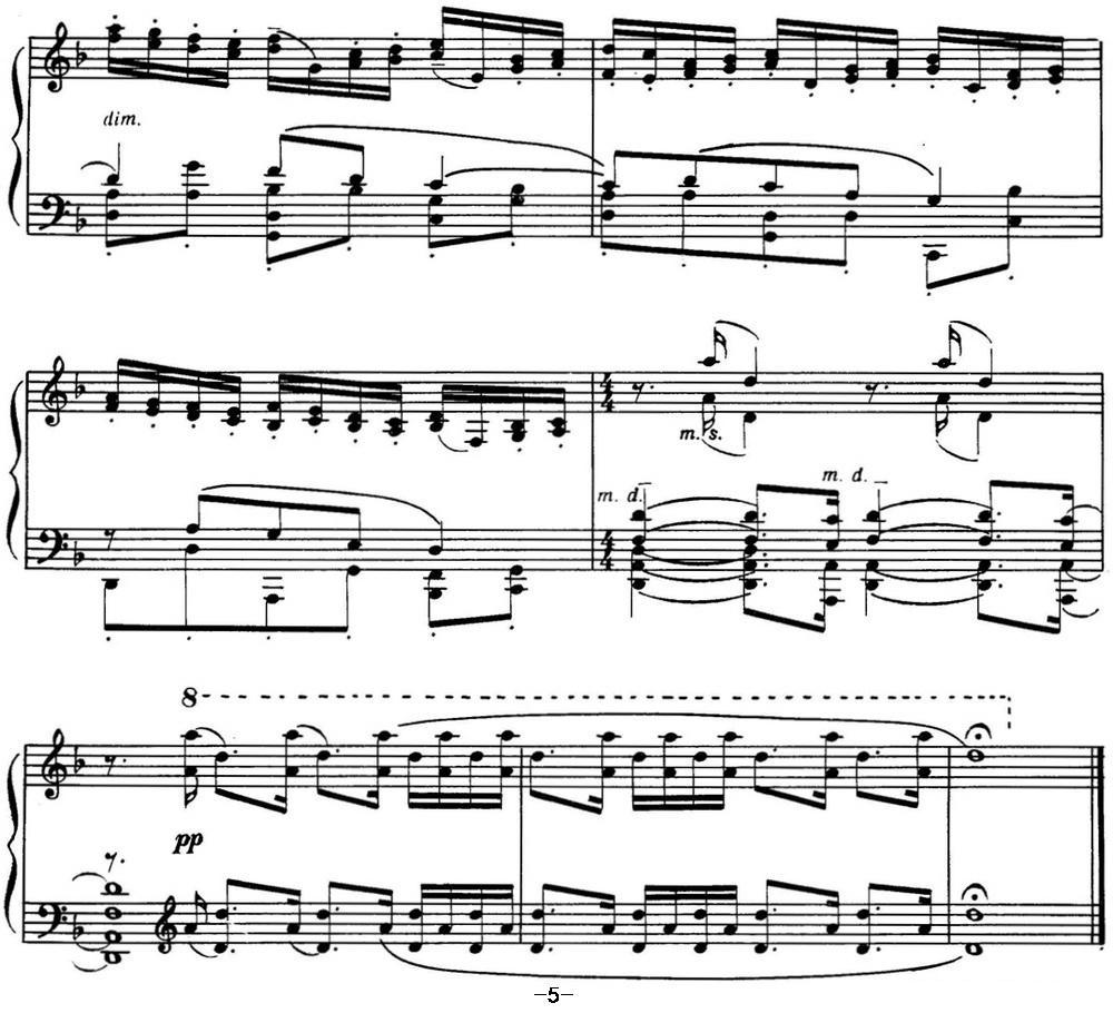 拉赫玛尼诺夫 音画练习曲4或5 Etudes tableaux Op.33 No.4钢琴曲谱（图5）