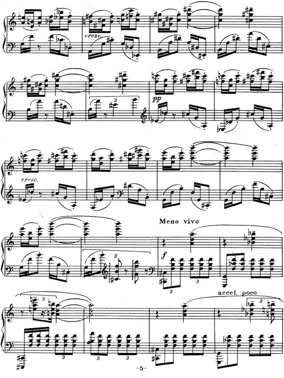 斯克里亚宾 钢琴练习曲 Op.65 No.3钢琴曲谱（图5）
