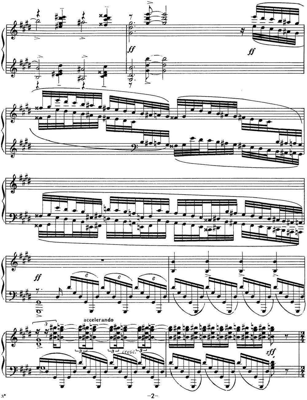 拉赫玛尼诺夫 音画练习曲8或9 Etudes tableaux Op.33 No.8钢琴曲谱（图2）