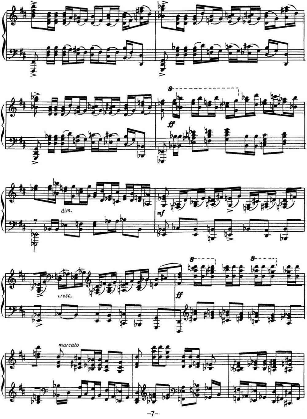 拉赫玛尼诺夫 音画练习曲17或18 Etudes tableaux Op.39 No.9钢琴曲谱（图7）