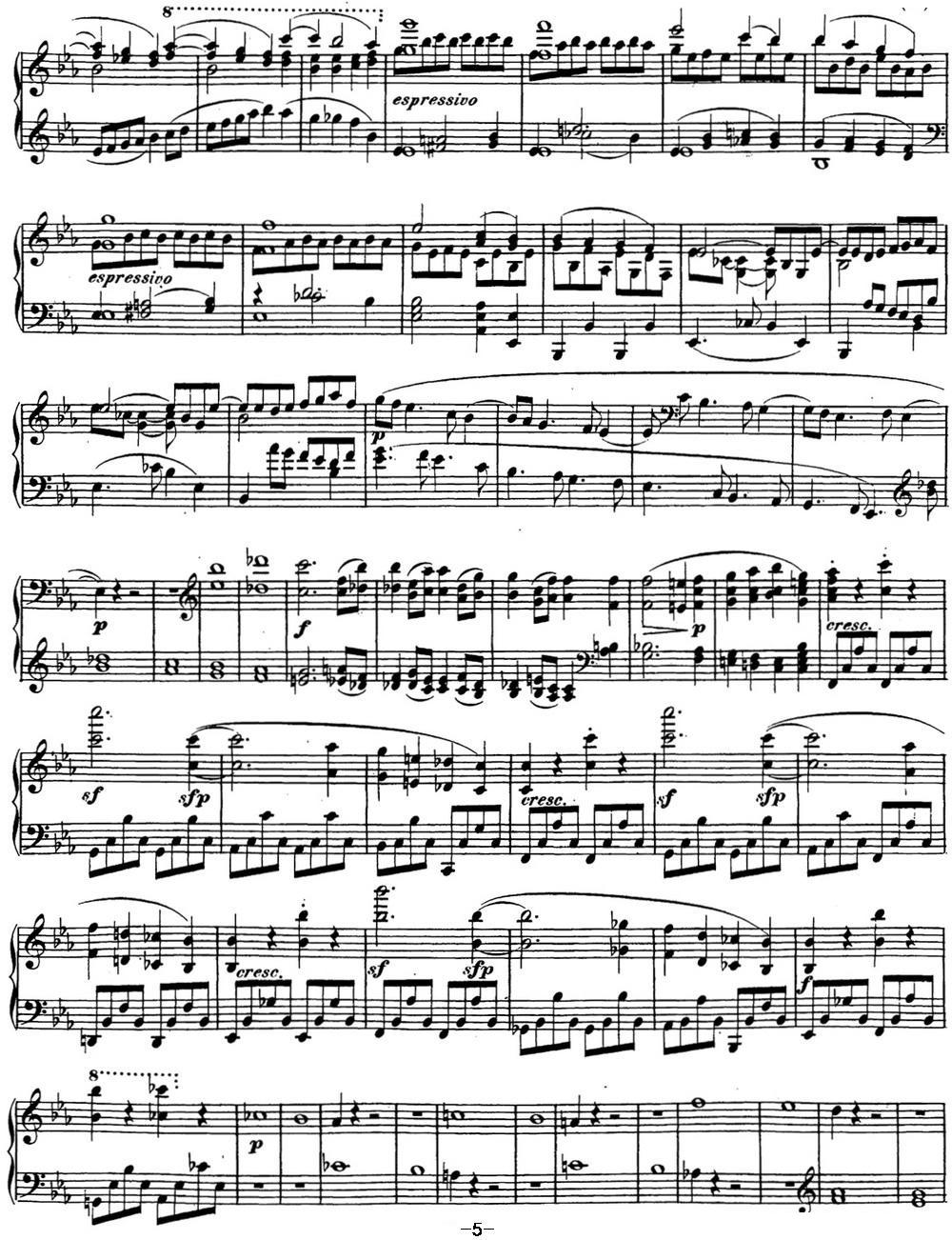 贝多芬钢琴奏鸣曲26 告别 降E大调 Op.81a E-flat major钢琴曲谱（图5）