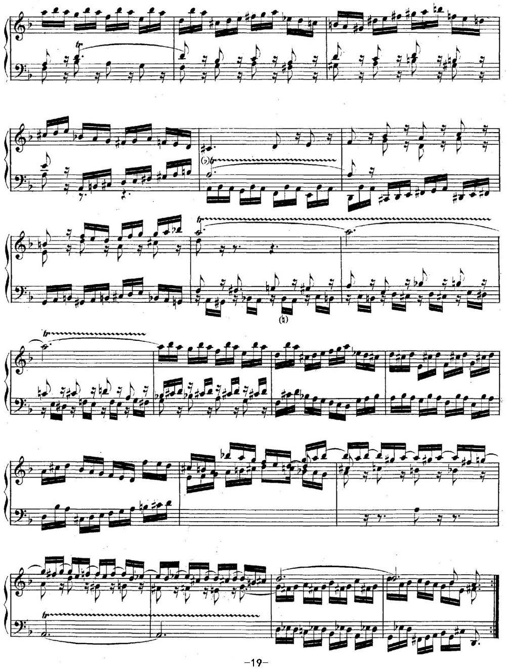 英国组曲No.6 巴赫 d小调 6th Suite BWV 811钢琴曲谱（图19）