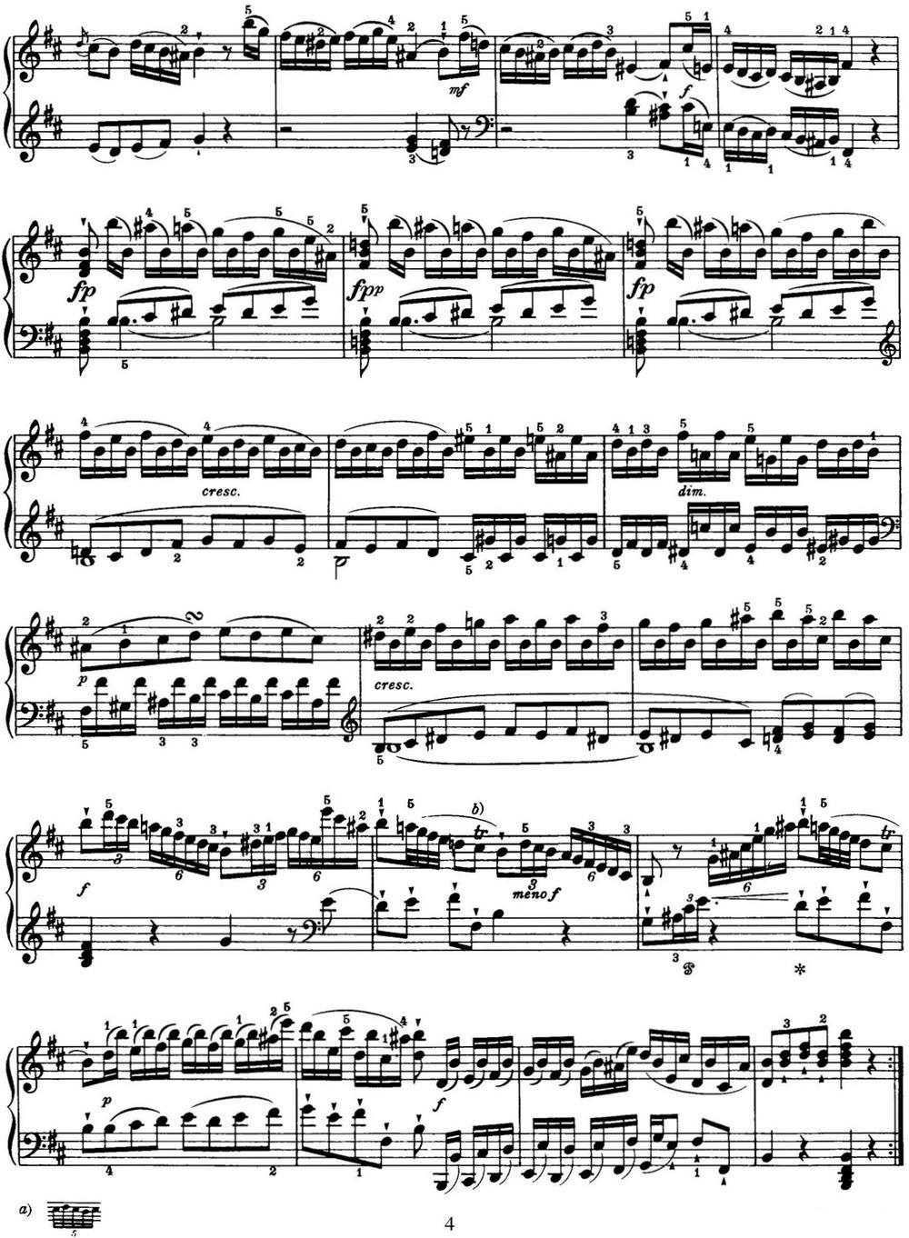 海顿 钢琴奏鸣曲 Hob XVI 32 in B minor钢琴曲谱（图4）