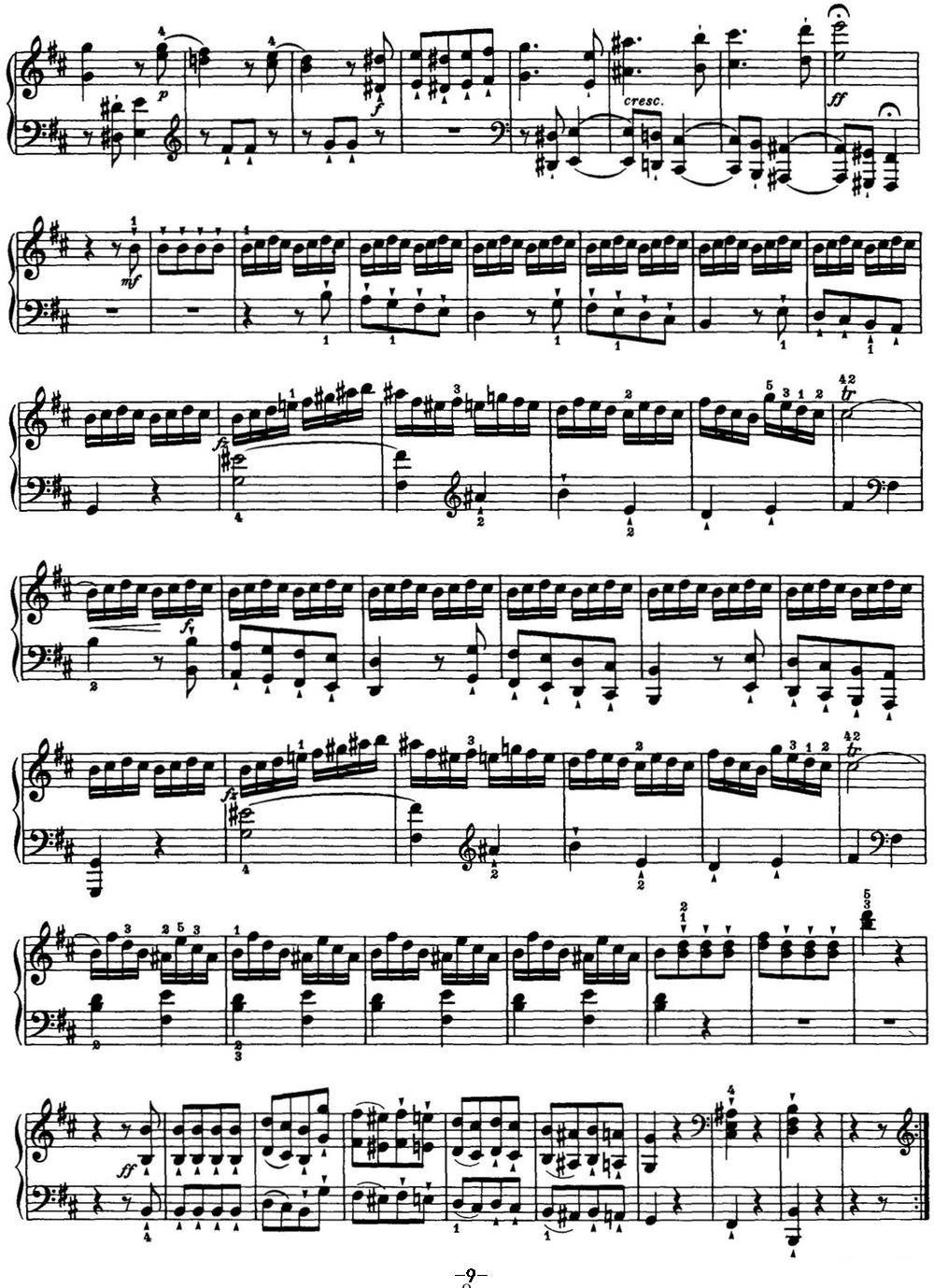 海顿 钢琴奏鸣曲 Hob XVI 32 in B minor钢琴曲谱（图9）