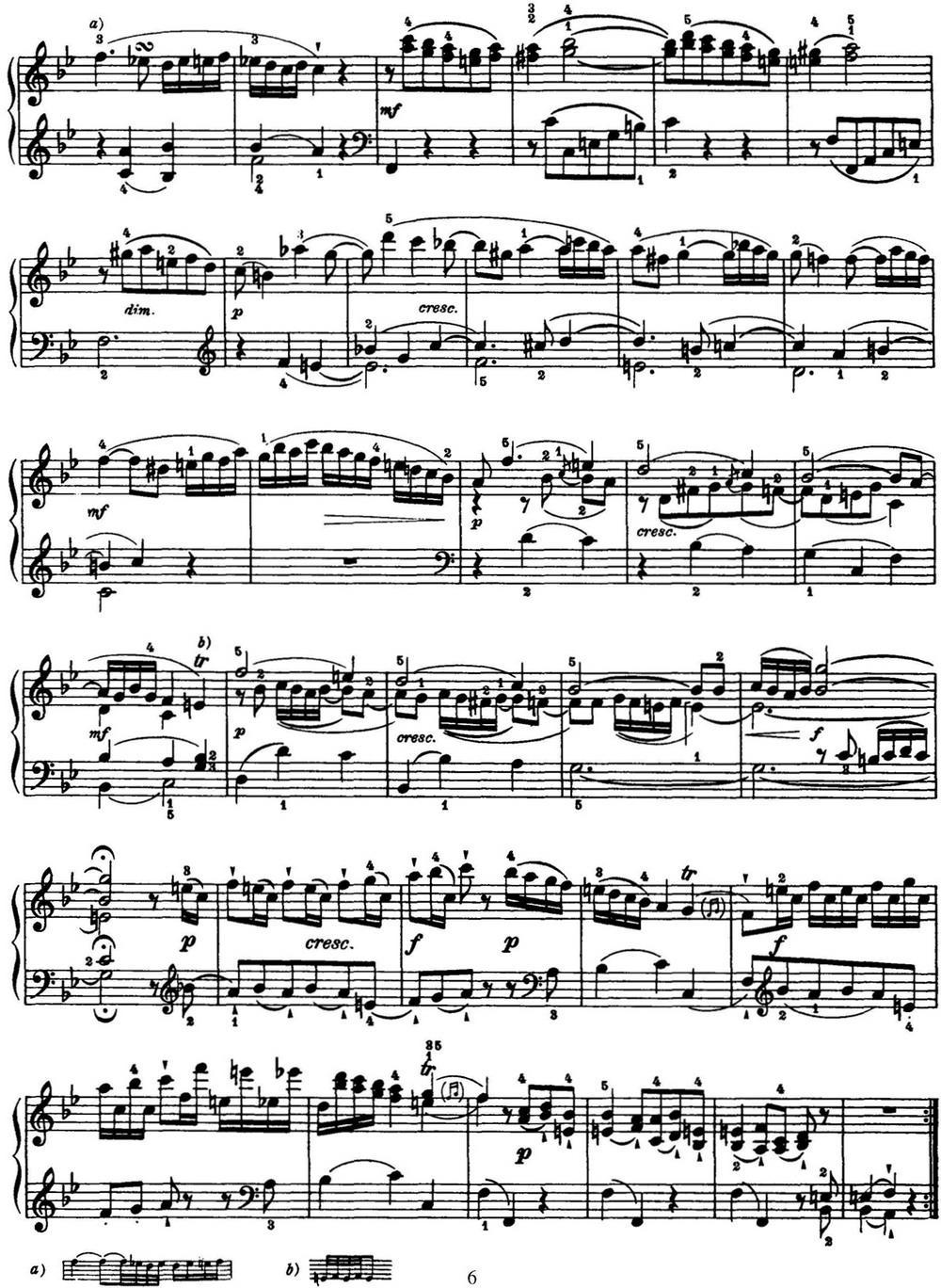 海顿 钢琴奏鸣曲 Hob XVI 18 in B-flat major钢琴曲谱（图6）