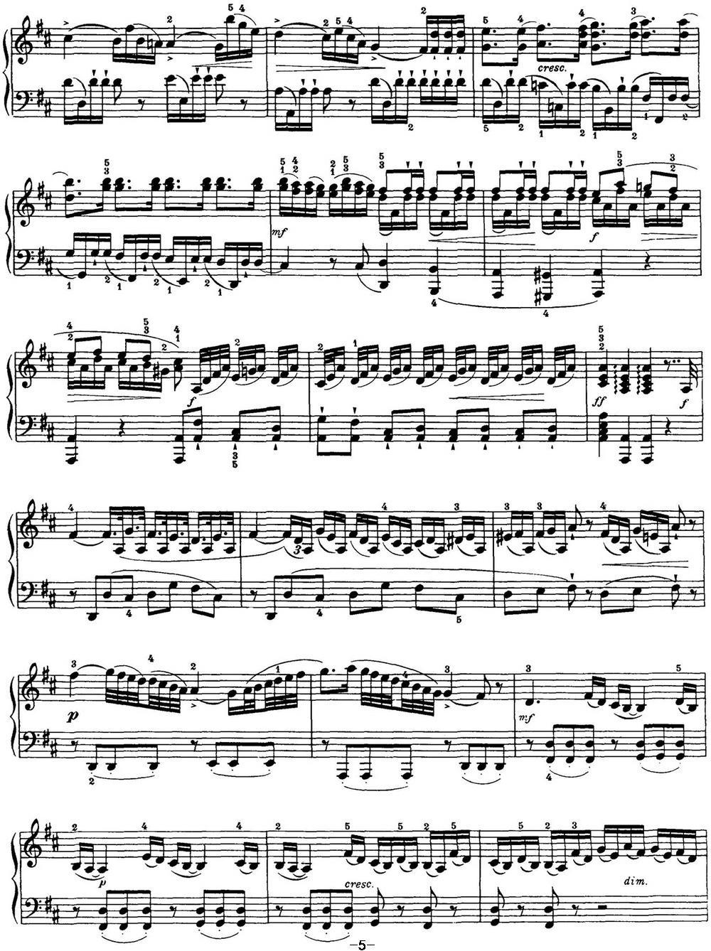 海顿 钢琴奏鸣曲 Hob XVI 19 Divertimento D major钢琴曲谱（图5）