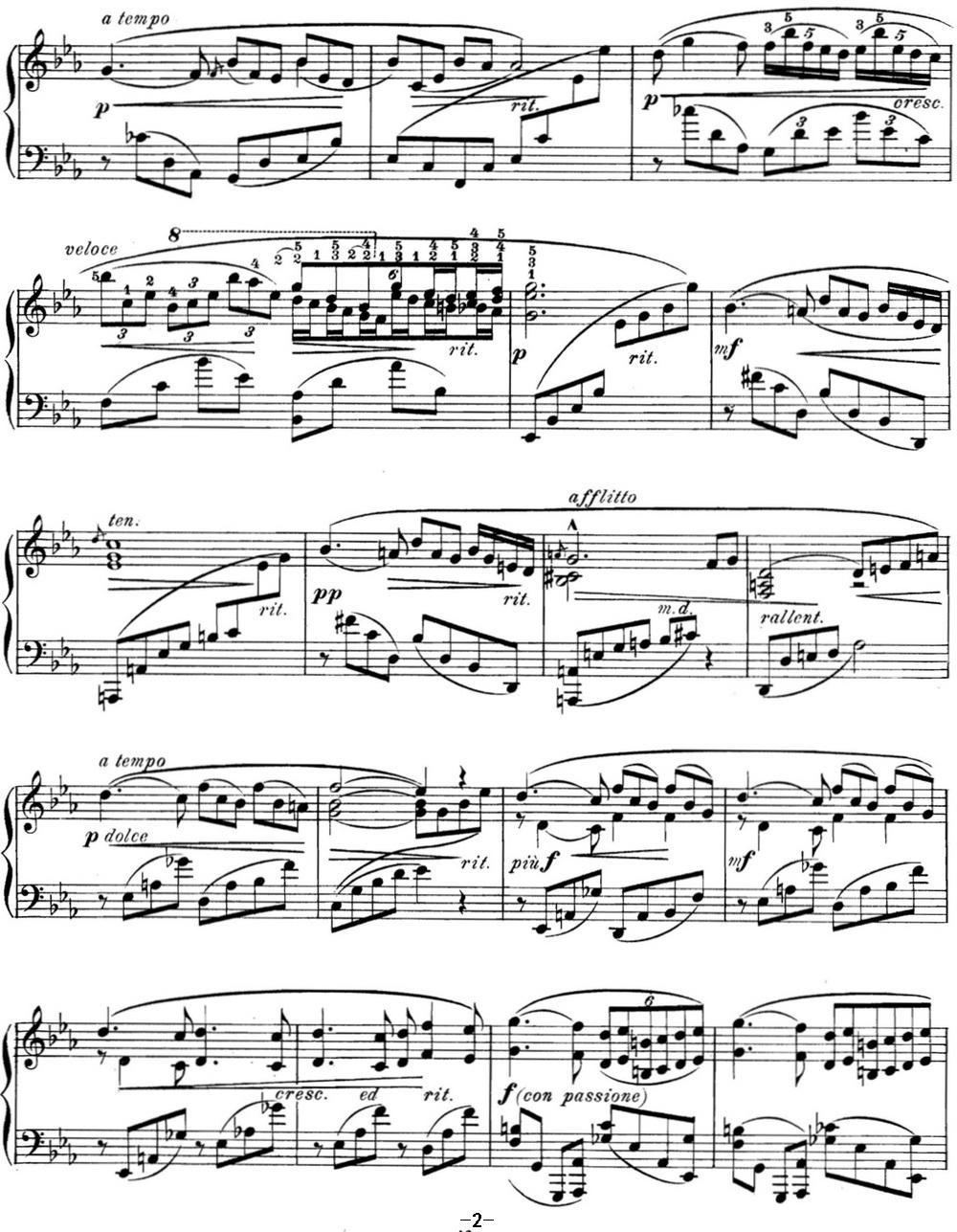 希曼诺夫斯基 9首钢琴前奏曲 Op.1 No.7钢琴曲谱（图2）